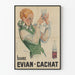 Vintage plakat Pij Evian-Cachat do dekoracji ściennych