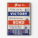 Plakat vintage Kup bilet zwycięstwa dekoracja ścienna patriotyczna