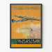 Plakat vintage lotniczy Londyn-Moskwa - Dekoracja ścienna