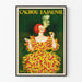 Plakat vintage Cachou Lajaunie kobieta paląca w stylu art déco