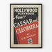 Plakat vintage teatru César i Kleopatra autorstwa G.B. Shaw