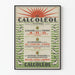 Plakat vintage Le Calcoléol, plakat dekoracyjny naukowy i żywieniowy
