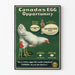 Stary plakat Canada’s Egg Opportunity do dekoracji ściennych w stylu vintage