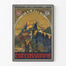 Plakat ścienny vintage Zamek Carcassonne
