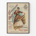 Vintage plakat Carmencita Waltz do dekoracji ściennej muzycznej