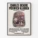 Plakat vintage Klubu Pickwicka Charlesa Dickensa w języku norweskim