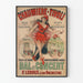 Plakat vintage Chaumière Tivoli Bal i Koncert dekoracja ścienna