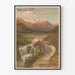 Plakat vintage Koleje Wschodnie Hte Engadine - Samaden i St Moritz