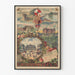 Plakat vintage kolei P.L.M. Paryż i regiony