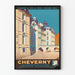 Plakat Vintage Zamek Cheverny - Wyścigi Samochodowe Loara