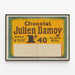 Plakat Vintage Czekolada Julien Damoy Filiżanka — oprawiony obraz na ścianie