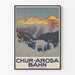 Plakat vintage dekoracja ścienna Chur-Arosa Bahn pejzaż alpejski