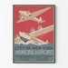 Plakat vintage lotnisk miejskich Nowego Jorku