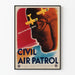 Plakat vintage Patrolu Lotnictwa Cywilnego dekoracja ścienna lotnictwo