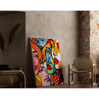 Plakat Pop Art - Fragmentowane Twarze