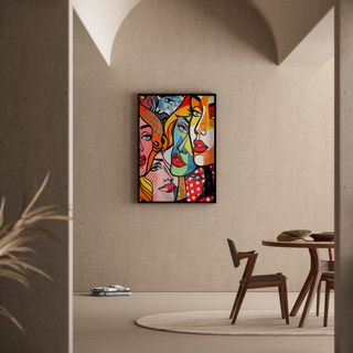 Plakat Pop Art - Fragmentowane Twarze