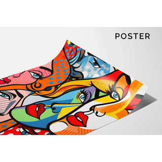 Plakat Pop Art - Fragmentowane Twarze