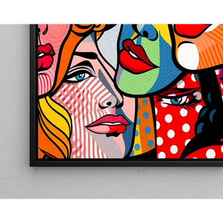 Plakat Pop Art - Fragmentowane Twarze