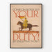 Plakat vintage wojskowy Come On Boys Do Your Duty