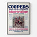 Wintage plakat Coopers Historie Indyjskie ilustrowane