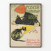 Plakat vintage kalendarz 1897 z artystą i kotem
