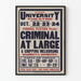 Plakat vintage teatru Criminal At Large