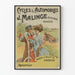 Plakat vintage Cycles & Automobiles J. Malinge w Angers