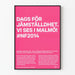Plakat Dags För Jämställdhet Malmö 2014 - Poster Feministe Rose