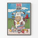 Plakat Vintage Dairy Pride Ice Cream Vache Souriante