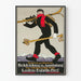 Plakat vintage z nartami i sprzętem Loden-Fabrik Frey