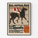Plakat vintage Das Goldene Buch des Sports z jeźdźcami na koniach