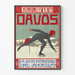 Plakat Vintage Międzynarodowe Zawody w Łyżwiarstwie Davos 1913