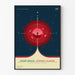 Plakat dekoracyjny głęboki kosmiczny zegar atomowy NASA czerwony