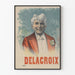 Elegancki plakat vintage portret Delacroix do dekoracji ściennych