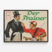 Plakat Vintage Der Trainer - Dekoracja Ścienna Jeździecka — oprawiony obraz na ścianie