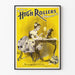 Plakat vintage High Rollers Burlesque Co. Żółty i Czarny