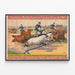 Plakat vintage Barnum & Bailey - Kawaleria w akcji — oprawiony obraz na ścianie