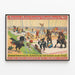 Plakat vintage cyrkowy Barnum & Bailey z zwierzętami i klaunami — oprawiony obraz na ścianie
