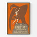 Plakat vintage Die Freistatt do dekoracji ściennych politycznych i artystycznych