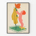 Plakat vintage moda i futro na lato