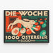Plakat Vintage Tydzień - Konkurs 1000 jajek wielkanocnych — oprawiony obraz na ścianie