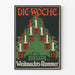 Plakat vintage Die Woche numer świąteczny z świecami bożonarodzeniowymi