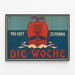 Plakat vintage Die Woche au voilier rouge — oprawiony obraz na ścianie