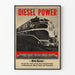 Plakat Vintage Pociąg Diesel Napęd New Haven