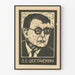 Plakat portret Dmitri Szostakowicz styl rycina