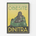 Plakat vintage Otyłość Dinitra – Plakat dekoracji ściennej vintage zdrowie