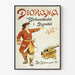 Plakat vintage dioramowy Tordenskiold w Dynekil 1716