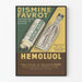 Plakat reklamowy vintage Dis mine Favrot i Hemoluol