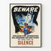 Plakat vintage wojskowy „Do Your Part in Silence”