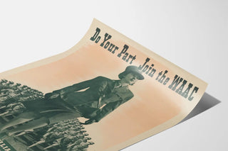 Plakat vintage rekrutacyjny WAAC Armia Stanów Zjednoczonych